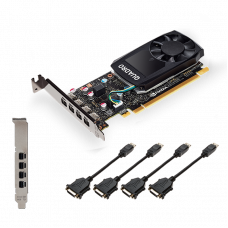 Placa Gráfica PCIe 2GB nVidia Quadro P620 com adaptadores miniDP-DVI