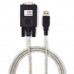 Cabo Ewent EC1040: Adaptador USB 2.0 para RS232, 1,5m, Preto, Conectores Macho