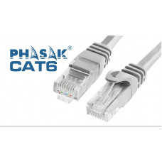 Cabo de Rede Phasak Cat6 UTP 15m Cinzento - Conexão RJ45 Cabo de Rede Phasak Cat6 UTP 15m Cinzento - Conexão RJ45