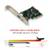 Contr. PCIe 2x USB3.2 Gen1 (1x USB A + 1x USB-C) LP+FH