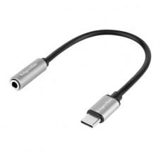 Adaptador Áudio Kruger&Matz USB-C para Jack 3.5mm, Alumínio, 17.5cm Adaptador Áudio Kruger&Matz USB-C para Jack 3.5mm, Alumínio, 17.5cm