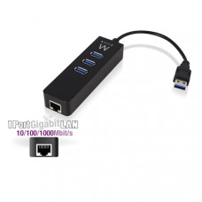 Hub Ewent EW1140 USB 3.1 com 3x USB e Gigabit Ethernet Hub Ewent EW1140 USB 3.1 com 3x USB e Gigabit Ethernet