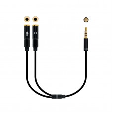 Cabo Adaptador NanoCable 3.5mm Macho/Fêmea 30cm - Áudio, Conexão, Preto, RoHS