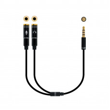 Cabo Adaptador NanoCable 3.5mm Macho/Fêmea 30cm - Áudio, Conexão, Preto, RoHS