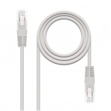 Cabo de Rede Cat.5e NanoCable 1m Cinzento RJ45 - Ligação Fiável Cabo de Rede Cat.5e NanoCable 1m Cinzento RJ45 - Ligação Fiável