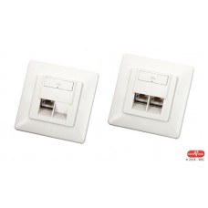 Tomada de Parede Rede OEM FE#2201: 2x RJ45, Cat 5e, STP DUAL+, Branca Tomada de Parede Rede OEM FE#2201: 2x RJ45, Cat 5e, STP DUAL+, Branca