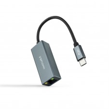Adaptador NanoCable USB-C para Ethernet Gigabit, RJ45, 1000Mbps, Cinzento Adaptador NanoCable USB-C para Ethernet Gigabit, RJ45, 1000Mbps, Cinzento