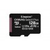 Cartão de Memória Kingston MicroSDXC 128GB C10 UHS-I, Leitura 100MB/s, Adaptador Cartão de Memória Kingston MicroSDXC 128GB C10 UHS-I, Leitura 100MB/s, Adaptador