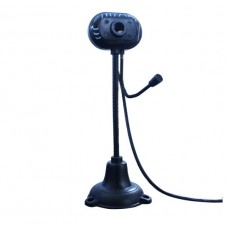 Câmara WebCam 480p 300kPix USB com microfone e iluminação