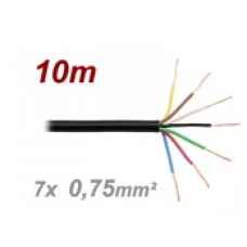 Cabo OEM 7x0.75mm CU Flexível - 10m, 24V, para Reboques