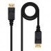 Cabo DisplayPort NanoCable 10.15.2301: 1m, Preto, 3840x2160, DisplayPort 1.2