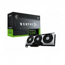 Placa Gráfica MSI GeForce RTX 5080 Ventus 3X OC 16GB GDDR7, 2655 MHz e 3x Ventoinhas Placa Gráfica MSI GeForce RTX 5080 Ventus 3X OC 16GB GDDR7, 2655 MHz e 3x Ventoinhas