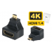 Adaptador OEM Micro HDMI para HDMI 90º, 4K, áudio e vídeo