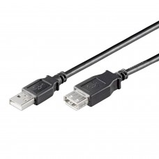 Cabo Ewent EC1067 USB-A 3m - Extensão, USB 2.0, Preto
