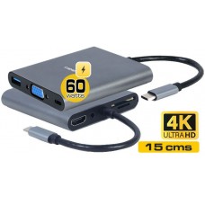 Docking Station USB-C OEM, VGA, HDMI, USB3, USB-C PD, Leitor Cartões Docking Station USB-C OEM, VGA, HDMI, USB3, USB-C PD, Leitor Cartões