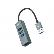 Hub USB 3.2 Gen 1 NanoCable, 4 Portas USB 3.2 Gen 1 Tipo A, Cinzento, 10cm