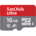 Cartão Mem MicroSD 16GB Class10 c/adaptador SanDisk