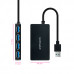 Hub NanoCable 10.16.4403: 4 Portas USB 3.2 Gen 1, Preto, LEDs, Plug and Play