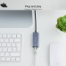 Adaptador NanoCable USB-C para Ethernet Gigabit, RJ45, 1000Mbps, Cinzento Adaptador NanoCable USB-C para Ethernet Gigabit, RJ45, 1000Mbps, Cinzento