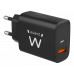 Carregador EWENT EW1319: USB-C/USB-A, 20W, Carregamento Rápido, Universal