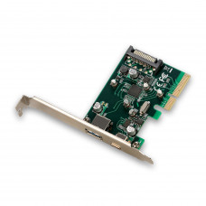 Controladora PCIe  USB3.2 Gen2 10Gbps (1x USB A + 1x USB-C) LP+FH