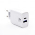 Carregador Ewent EW1321: USB-C, USB-A, 20W, Carregamento Rápido