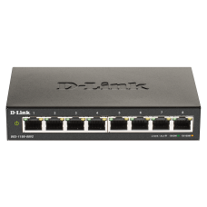 Switch D-Link DGS-1100-08V2 Gigabit 8 Portas Gerido L2, 16 Gbit/s e Preto