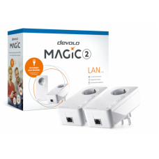 Kit Powerline Devolo Magic 2 Lan Starter até 2400 Mbps c/ 1 porta LAN