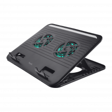 Suporte Refrigeração Trust Cyclone: Preto, 2 Ventoinhas, Até 16