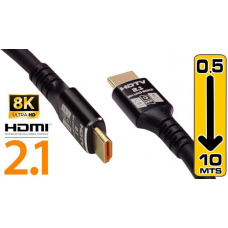 Cabo HDMI OEM AKR3678 8K 10m - 2.1 Goldplated, 120Hz, HDR