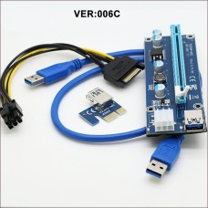 Riser Card OEM PCI Express x1 para x16, USB3.0, SATA, V006C