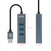 Hub USB 3.2 Gen 1 NanoCable, 4 Portas USB 3.2 Gen 1 Tipo A, Cinzento, 10cm