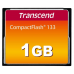 Cartão Memória Compact Flash 1GB Transcend 133x, Leitura 50MB/s