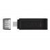 Pen USB Kingston DataTraveler 70 32GB USB-C, USB 3.2, Tampa, Preto