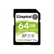 Cartão Mem SD 64GB C10 Kingston Canvas Plus
