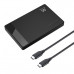 Caixa USB-C para HDD/SSD SATA 2.5p USB 3.2 Ger. 1 com montagem sem parafusos