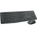 Teclado Logitech MK235: Wireless, Português, Resistente a Derrames, Cinzento