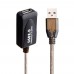 Cabo USB Ewent EW1022, Amplificador 15m, USB 2.0, Preto