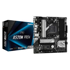 Motherboard AsRock A520M-PRO4 AM4, DDR4, M.2 e USB 3.2 Gen 1 Motherboard AsRock A520M-PRO4 AM4, DDR4, M.2 e USB 3.2 Gen 1