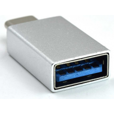 Adaptador EWENT EW9643: USB-C Macho para USB-A Fêmea, Alumínio, 5 Gbit/s, Prateado