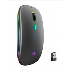 Rato Ewent Wireless + BT c/ bateria e RGB  1600dpi (EW3242)