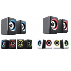 Colunas de Som OEM IHA-S100 2.0 6W USB Compactas e Potentes Colunas de Som OEM IHA-S100 2.0 6W USB Compactas e Potentes