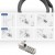 Cadeado Anti-Roubo Ewent EW1243: 1,5m, Aço Inoxidável, Preto, Fecho com Chave sem_imagem