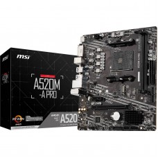 Motherboard MSI A520M-A PRO AM4, Micro-ATX, DDR4, Gigabit LAN