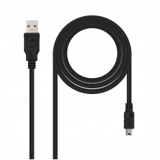 Cabo NanoCable USB 2.0 A para Mini-USB 5 Pinos 0.5m - Preto Cabo NanoCable USB 2.0 A para Mini-USB 5 Pinos 0.5m - Preto