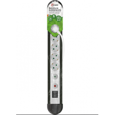 Nimo - Régua de 6 tomadas c/ interruptor + proteção contra sobrecarga e sobretensões