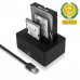 Dual Docking station USB 3.1 Gen1 (USB3.0) para HDD/SSD SATA 2.5p e 3.5p