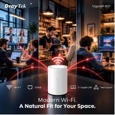 DrayTek VigorAP 807 (Wi-Fi 7): Wi-Fi moderno, a harmonia perfeita com o seu espaço DrayTek VigorAP 807 (Wi-Fi 7): Wi-Fi moderno, a harmonia perfeita com o seu espaço