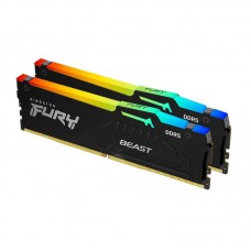 Kit Memória Kingston Fury Beast RGB DDR5 64GB (2x32GB) 5600MHz CL36