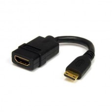 StarTech.com 5in Mini HDMI to HDMI Adapter, 4K High Speed HDMI Adapter, 4K 30Hz Ultra HD High Speed HDMI Adapter, HDMI 1.4, Gold Plated Connectors, UHD Mini HDMI Adapter 4K, Black - Mini HDMI to HDMI Converter - Adaptador HDMI - HDMI fêmea para 19 pi StarTech.com 5in Mini HDMI to HDMI Adapter, 4K High Speed HDMI Adapter, 4K 30Hz Ultra HD High Speed HDMI Adapter, HDMI 1.4, Gold Plated Connectors, UHD Mini HDMI Adapter 4K, Black - Mini HDMI to HDMI Converter - Adaptador HDMI - HDMI fêmea para 19 pi